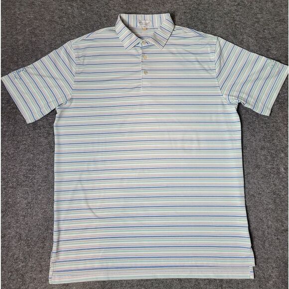 Peter Millar Summer Comfort Men's Golf Polo Shirt Multicorlor Striped - Picture 1 of 11